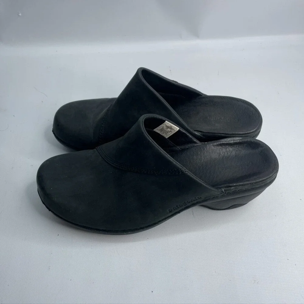 Patagonia Size 8.5 Better Clog Slide Mules Leather Shoe Black Style T11500 - Picture 3 of 8